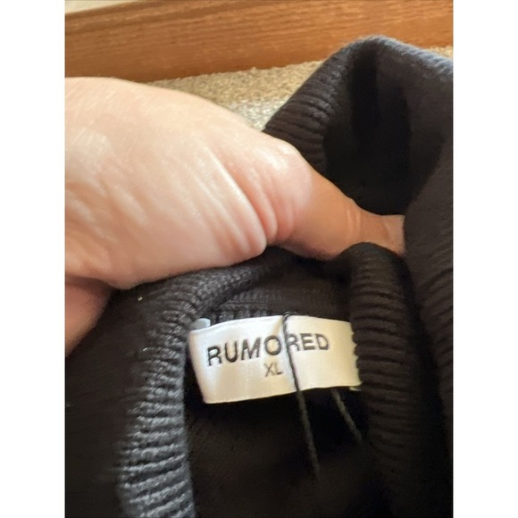 Rumored turtleneck mini dress women black XL NWT Long sleeve - Picture 5 of 7